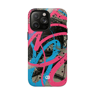 Cyber Splatter Flow · Tough 2.0 Magnetic Phone Case for iPhone · Pink