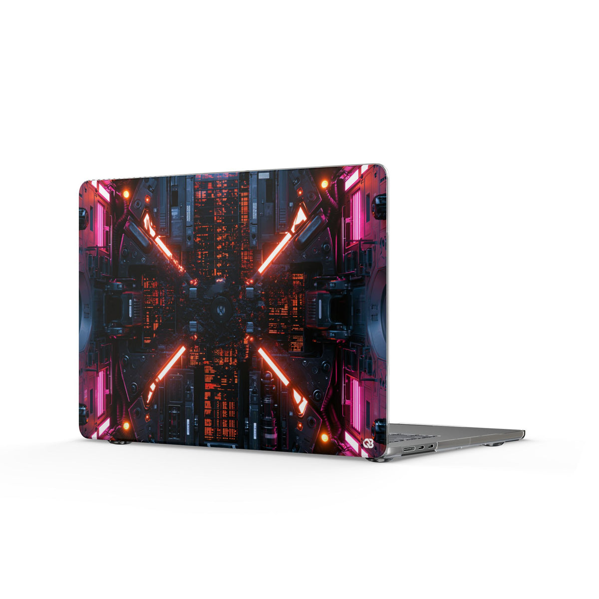 Cybernetic Reactor Core · Clear Hard Case for MacBook · Black