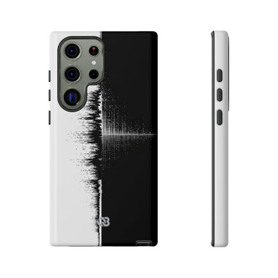 Black Tough Phone Case for Samsung - Static Signal Split