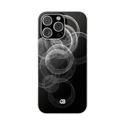 Black Lite Phone Case for iPhone - Kinetic Wireframe Orbit
