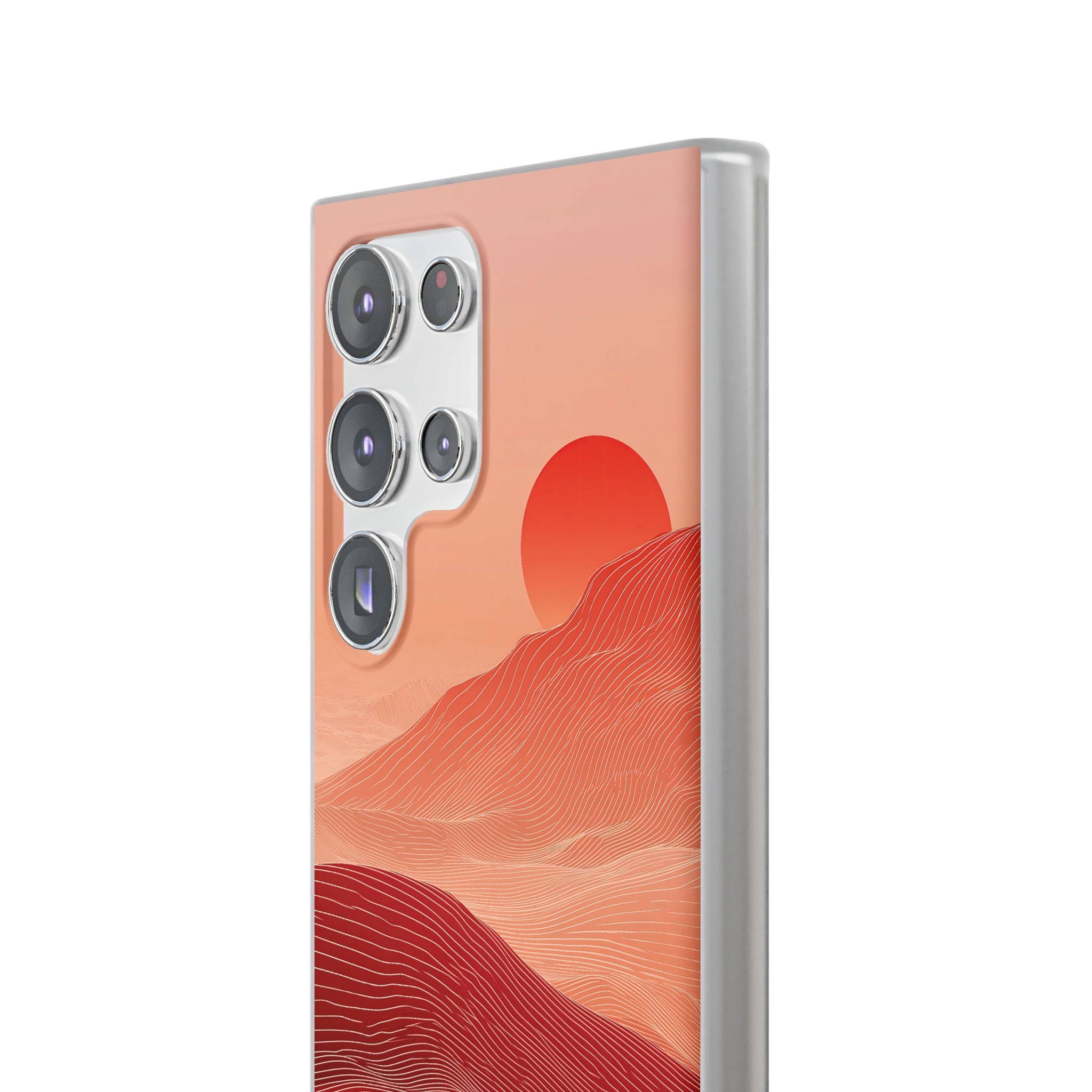 Red Lite Phone Case for Samsung - Crimson Ridge Lines