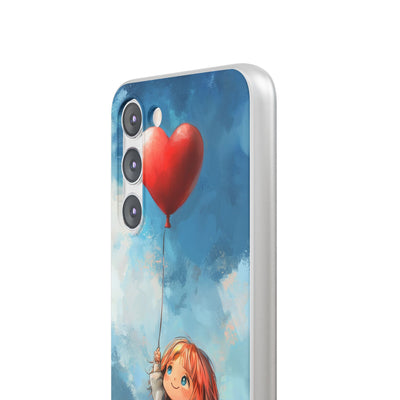 Crimson Heart Sky · Soft Phone Case for Samsung