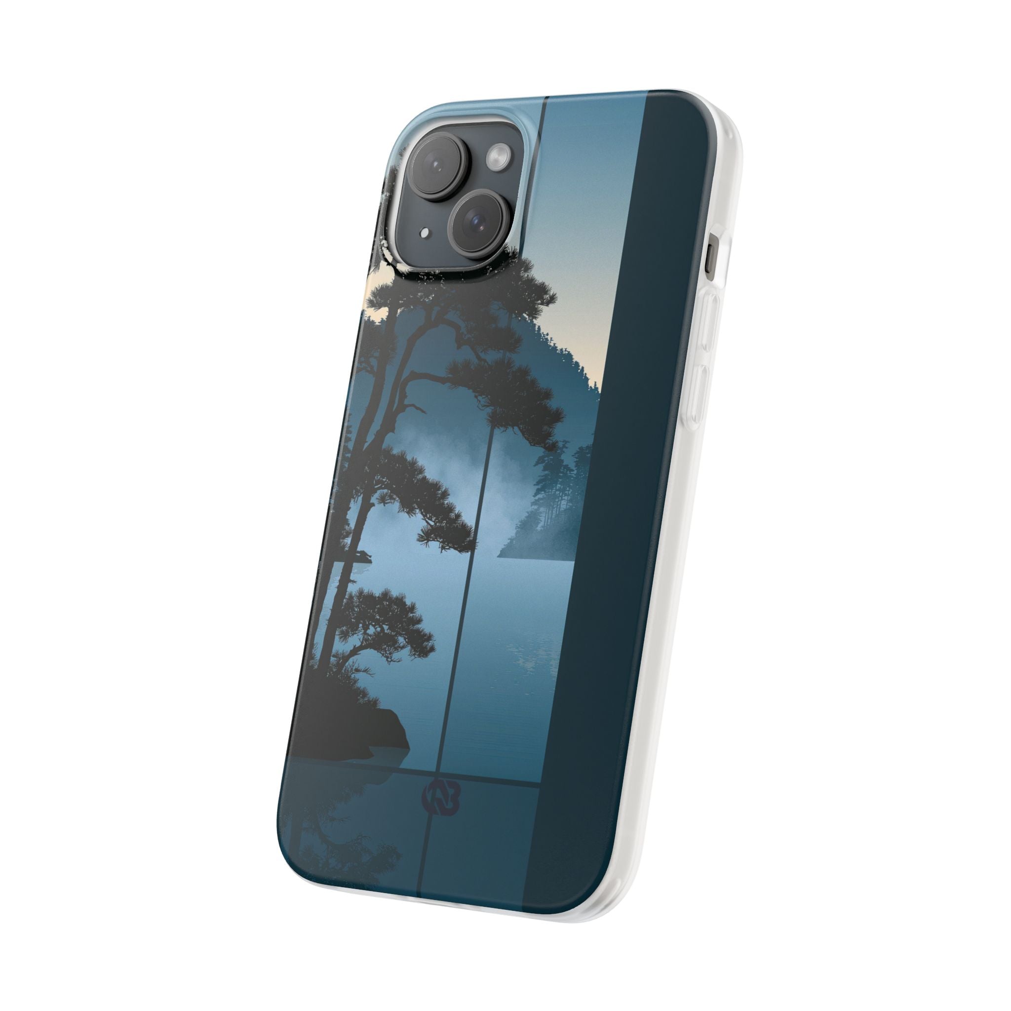 Blue Lite Phone Case for iPhone - Kyoto Mist Pine