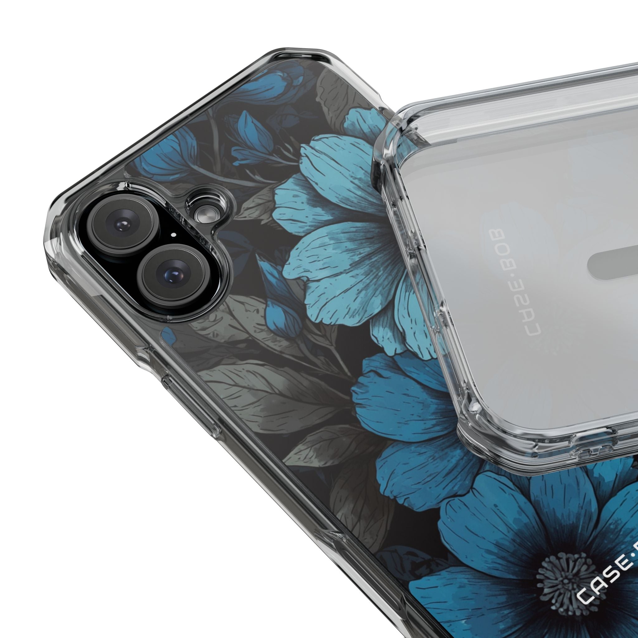 Blue Petal Radiance iPhone 16 Plus Skal - Impact