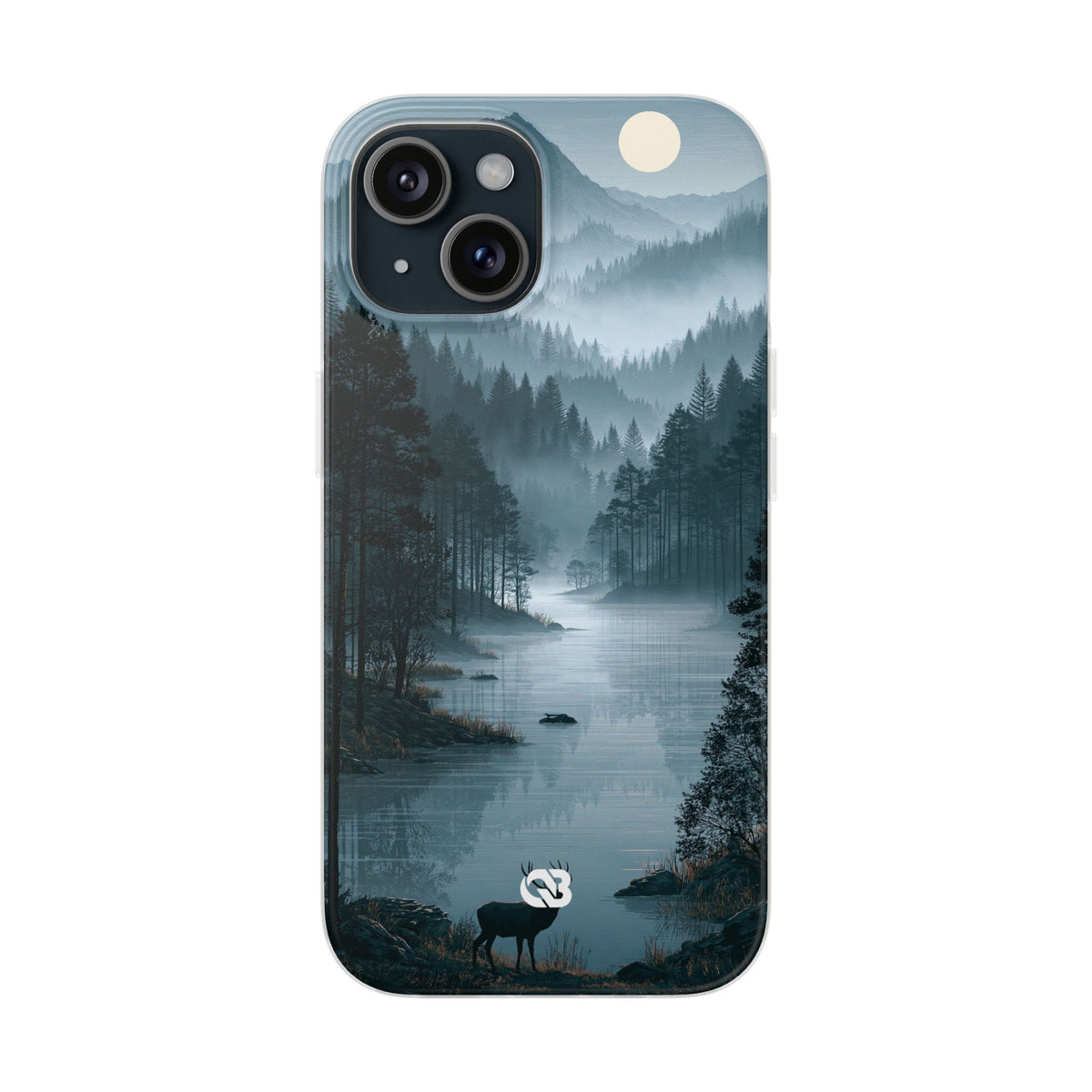 Silent Nordic Fjord · Lite Phone Case for iPhone ·  Blue