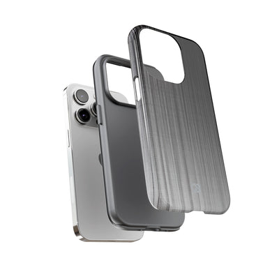Grey Tough Phone Case for iPhone - Static Vertical Dither