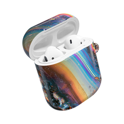 Prismatic Aura Flow · Hard Case for AirPods & AirPods Pro · Blue