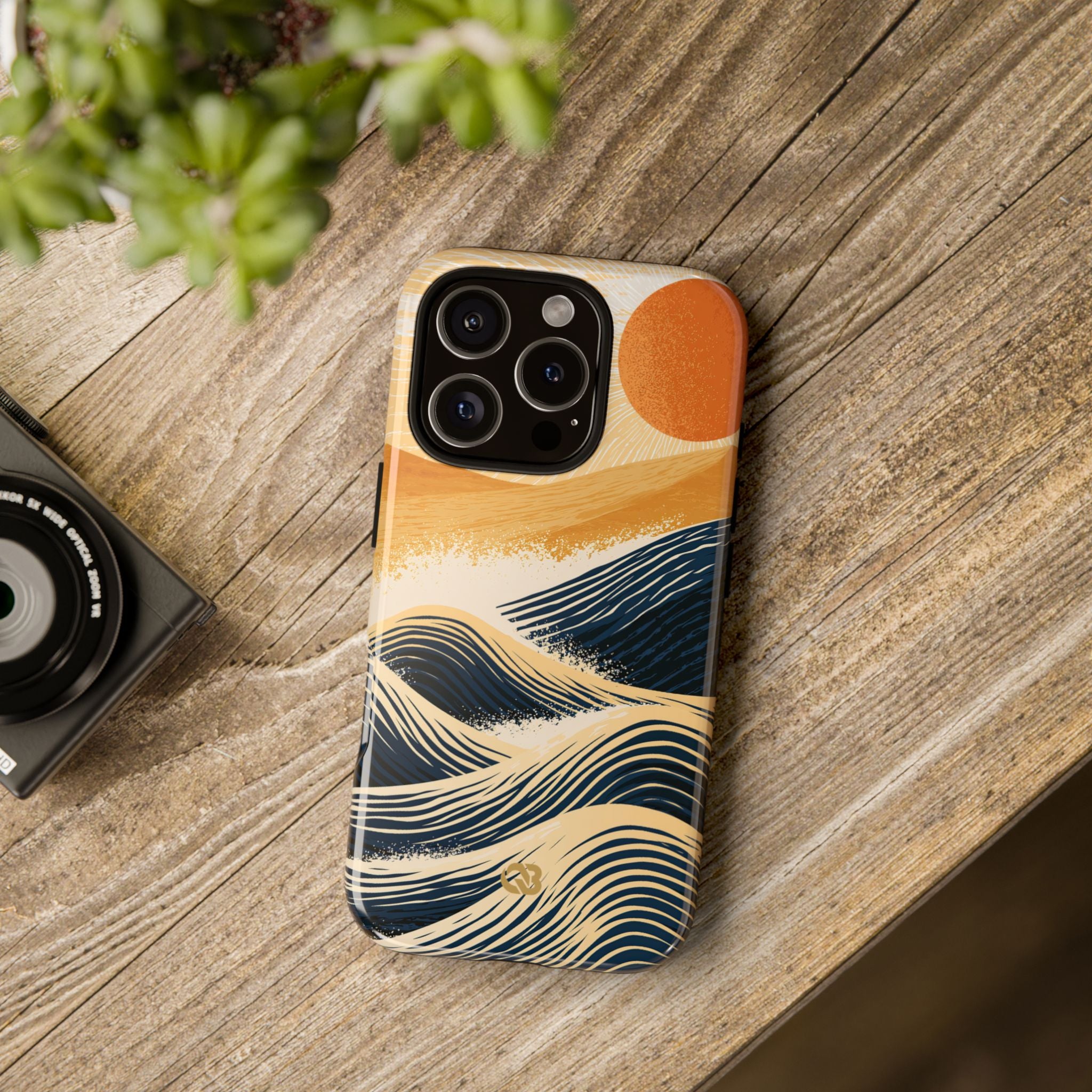 Blue Tough Phone Case for iPhone - Kyoto Cresting Tide