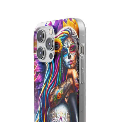 Solhovedskalle Glød iPhone 14 Pro Max Cover - Blød