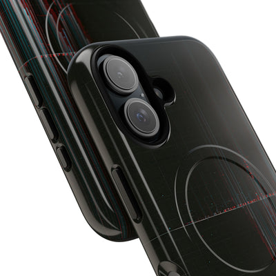 Black Tough 2.0 Magsafe Phone Case for iPhone - Corrupted Data Stream