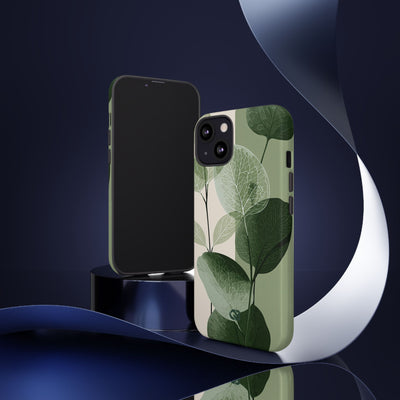 Layered Eucalyptus Study · Tough Phone Case for iPhone · Green