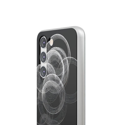 Black Lite Phone Case for Samsung - Kinetic Wireframe Orbit