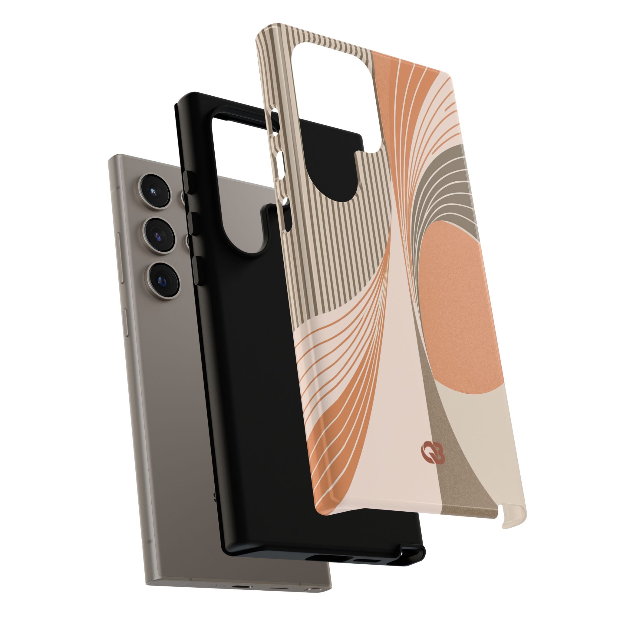 Orange Tough Phone Case for Samsung - Desert Arc Horizon