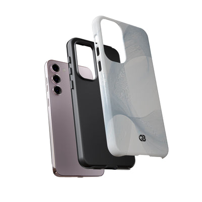 White Tough Phone Case for Samsung - Arctic Line Current