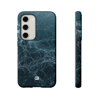 Teal Tough Phone Case for Samsung - Arctic Neural Mesh