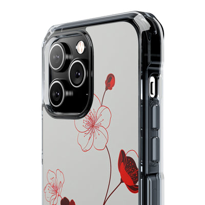 Red Impact MagSafe Phone Case for iPhone - Kyoto Ember Bloom