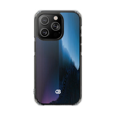 Blue Impact MagSafe Phone Case for iPhone - Indigo Distortion Wave