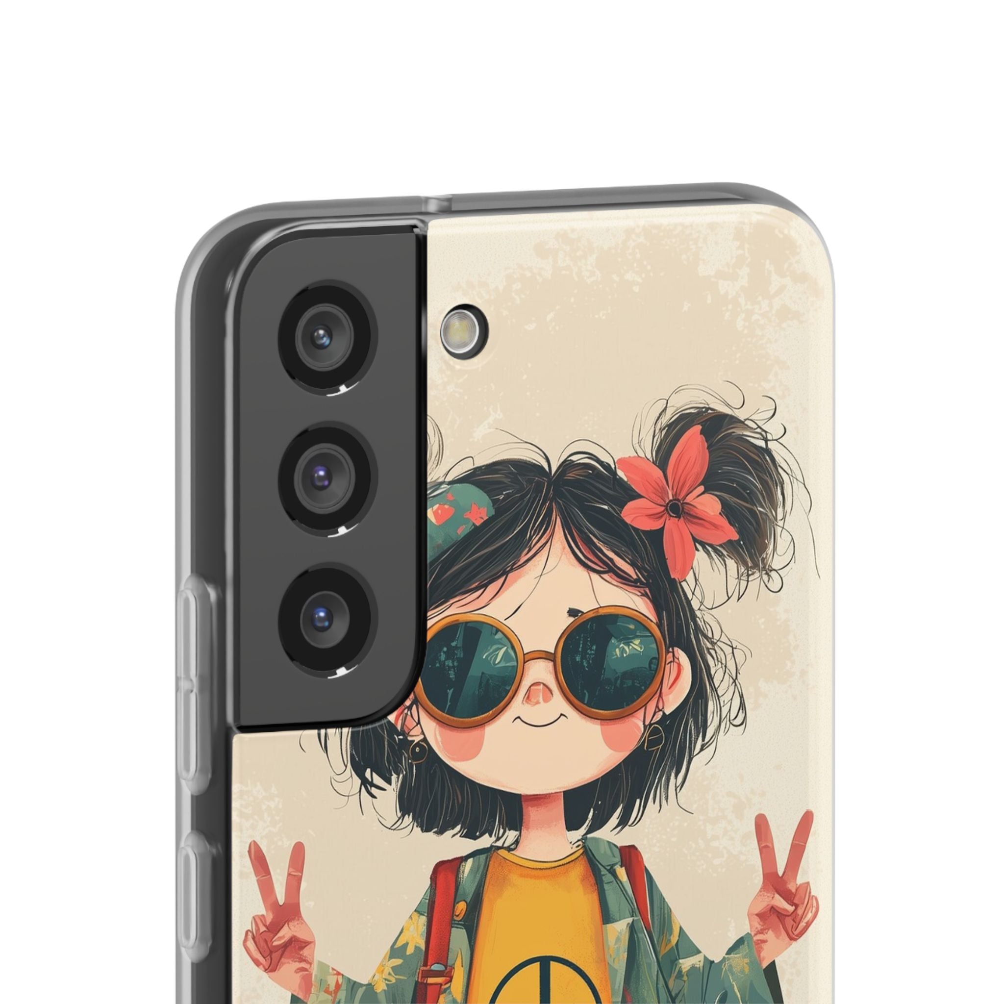 Retro Peace Girl · Soft Θήκη για Samsung