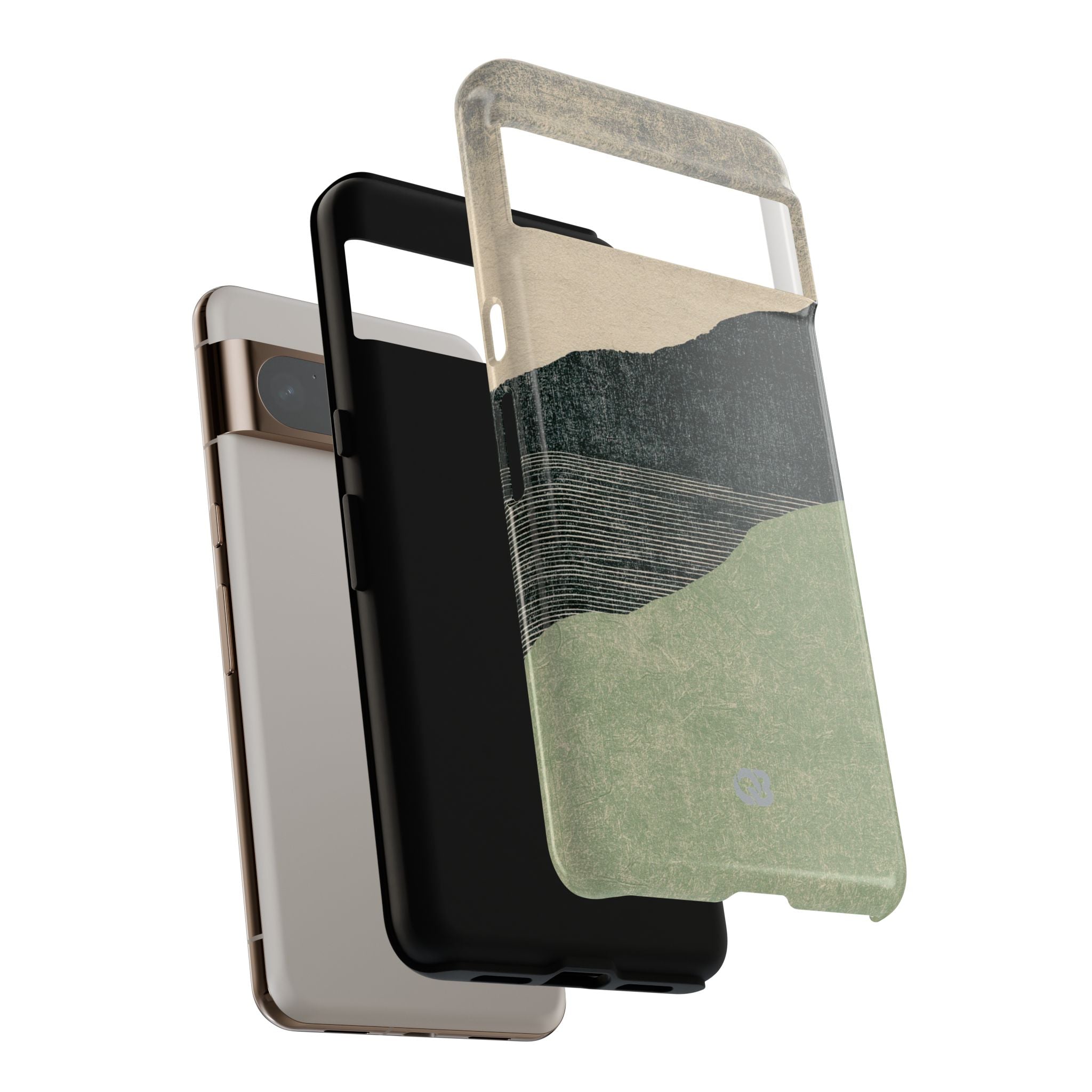 Green Tough Phone Case for Google Pixel - Moss Ridge Grain