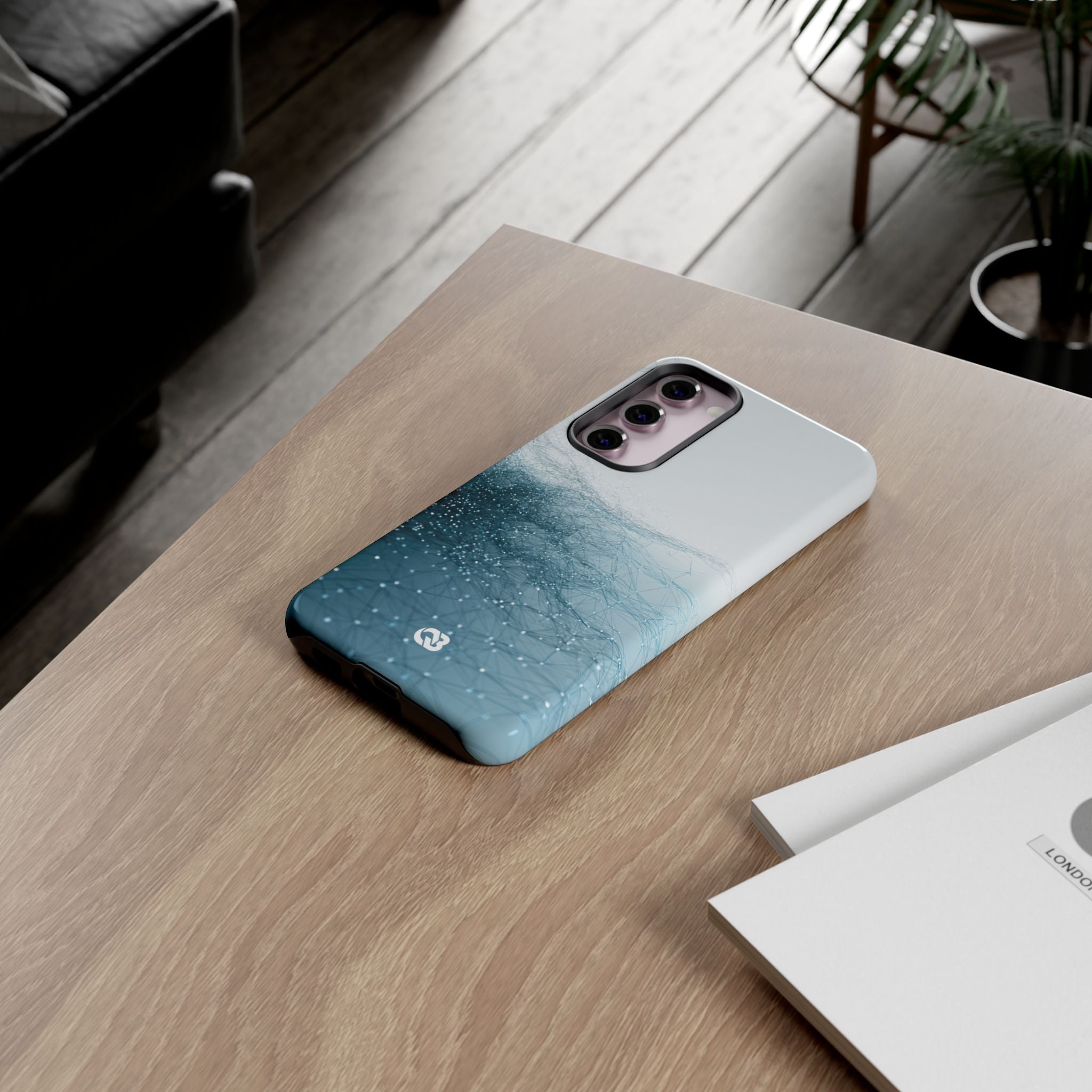 Teal Tough Phone Case for Samsung - Arctic Pulse Mesh
