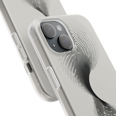 White Lite Phone Case for iPhone - Linear Torsion Grid