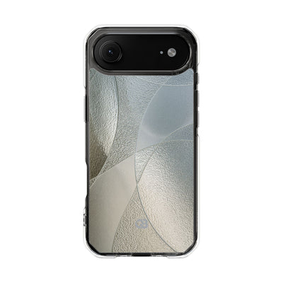 Silver Impact MagSafe Phone Case for iPhone - Frosted Silver Mosaic