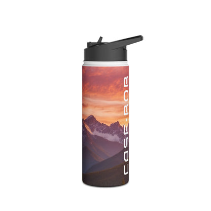 Mountain Bloom Twilight - Stainless Steel Water Bottle