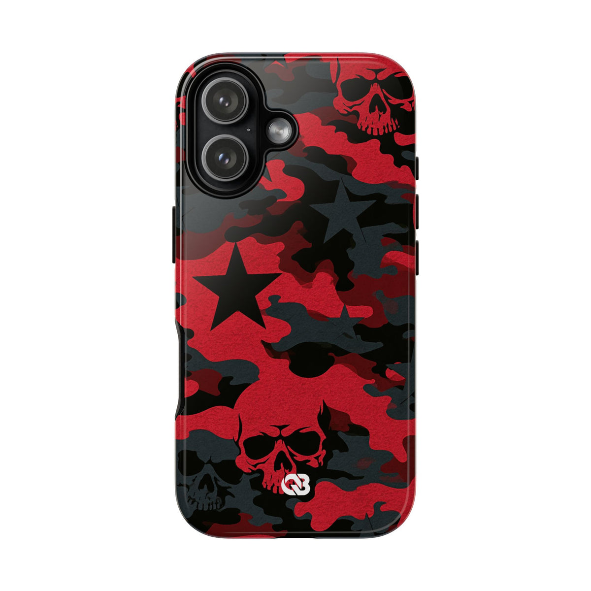 Crimson Skull Camo · Tough Phone Case for iPhone · Red