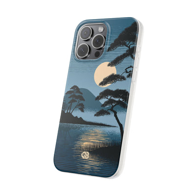 Blue Lite Phone Case for iPhone - Midnight Kyoto Pine
