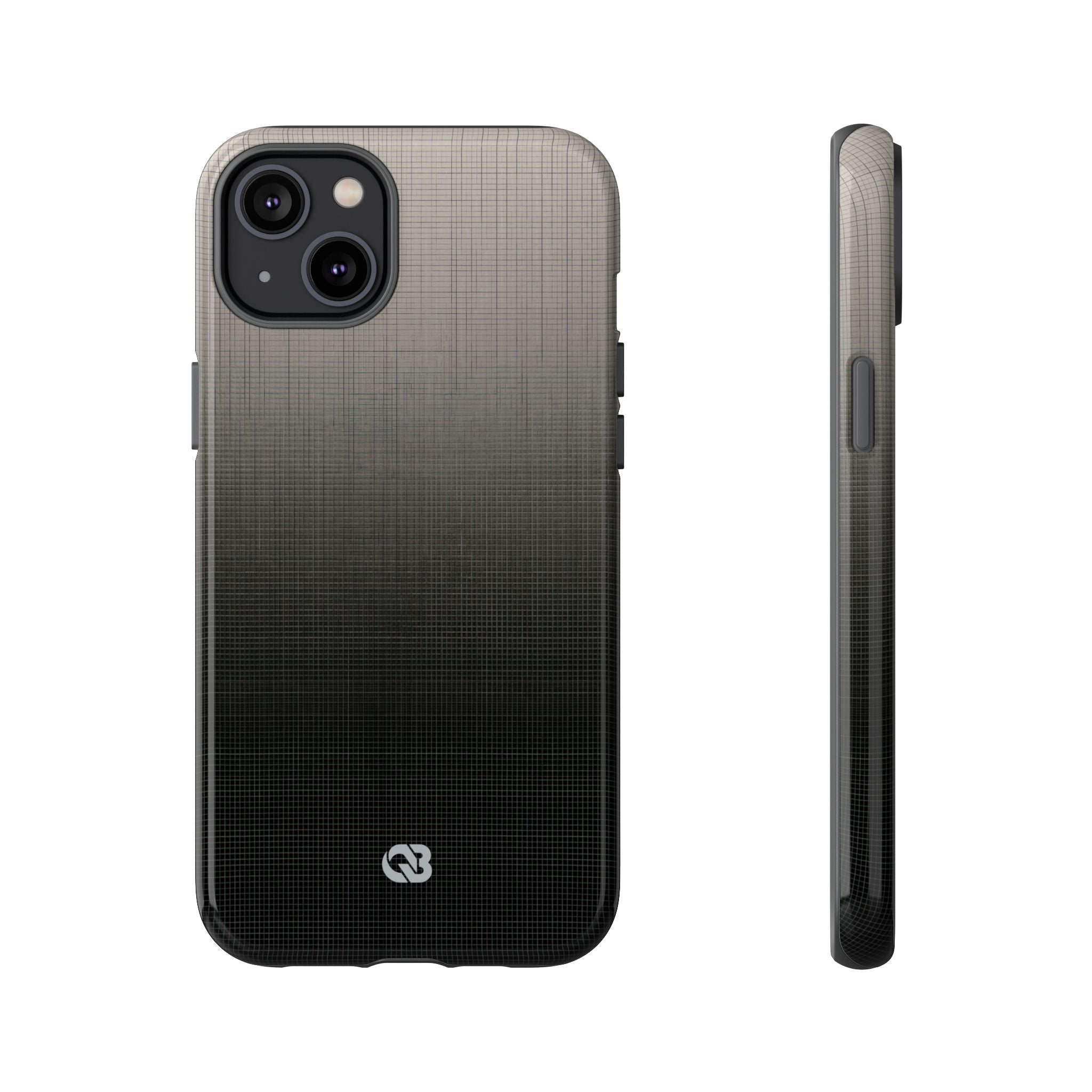 Grey Tough Phone Case for iPhone - Faded Sand Mesh