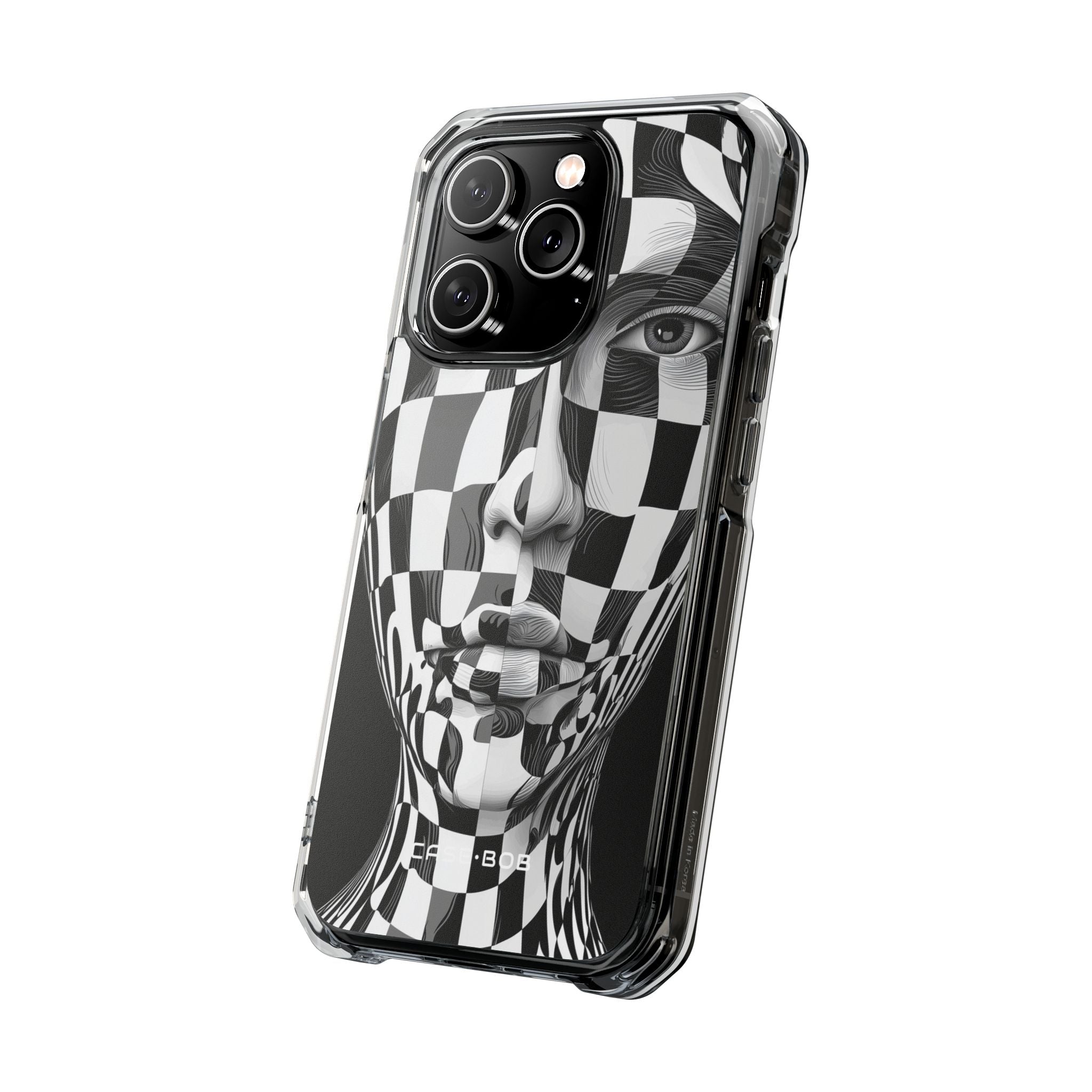 Checkered Face iPhone 14 Pro Skal - Impact