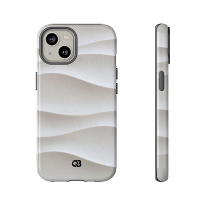 White Tough Phone Case for iPhone - Arctic Flow Ridges