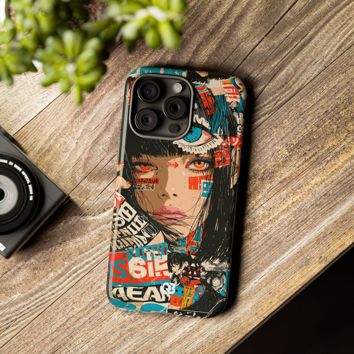 Shibuya Street Collage · Tough Phone Case for iPhone · Red