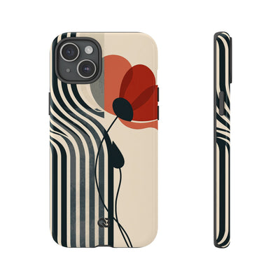 Modernist Poppy · Tough Phone Case for iPhone · Beige