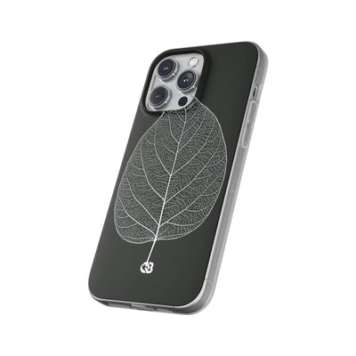 Black Lite Phone Case for iPhone - Bleached Leaf Lattice