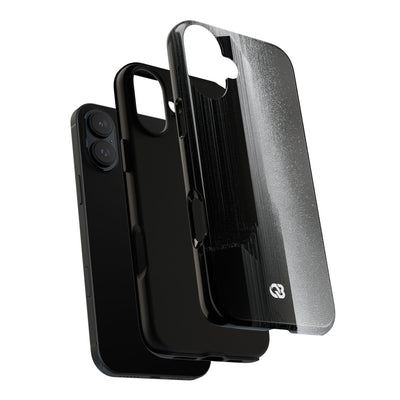 Black Tough Phone Case for iPhone - Brutalist Pixel Monolith