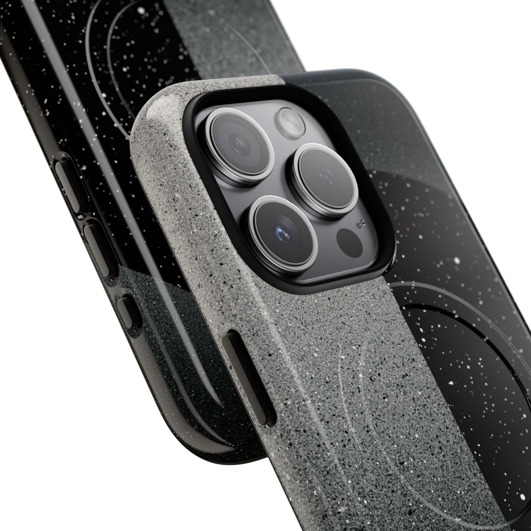 Black Tough 2.0 Magsafe Phone Case for iPhone - Lunar Static Orbit