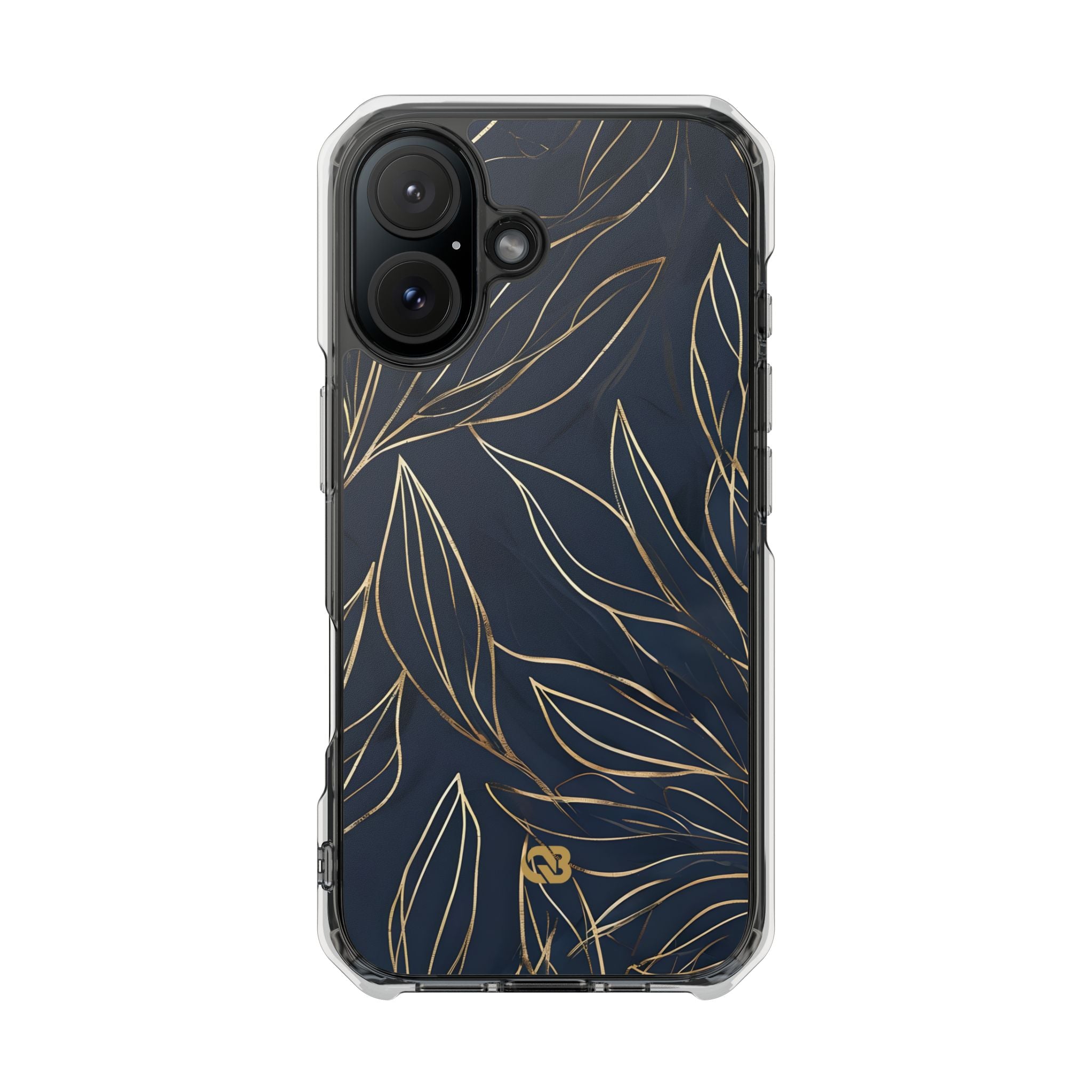 Gilded Navy Foliage · Impact Coque de téléphone pour iPhone · Magsafe