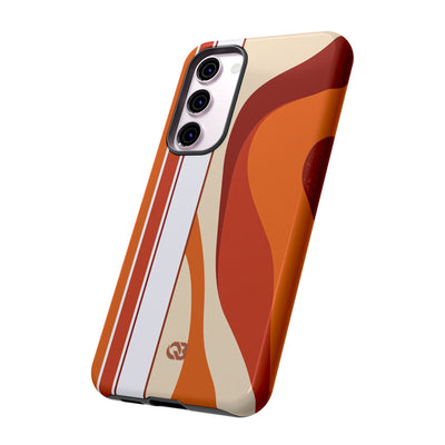 Orange Tough Phone Case for Samsung - Terracotta Metro Line