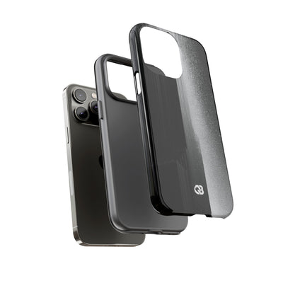 Black Tough Phone Case for iPhone - Brutalist Pixel Monolith