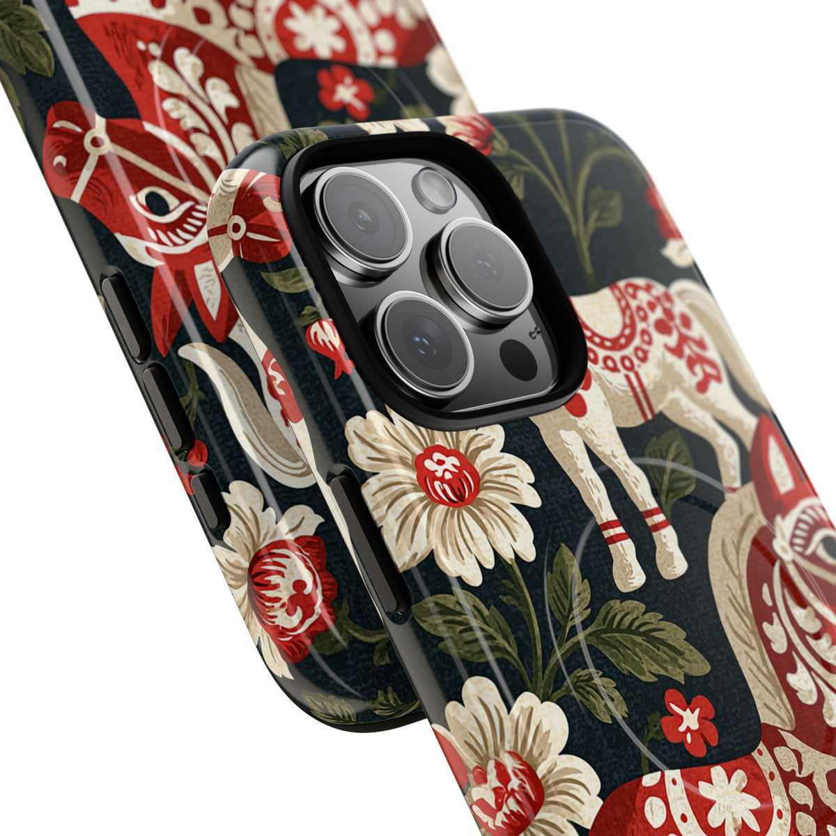 Nordic Dala Meadow · Tough 2.0 Magnetic Phone Case for iPhone · Red