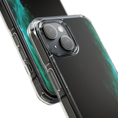 Luminous Plume · Clear Impact Magnetic Phone Case for iPhone · Teal