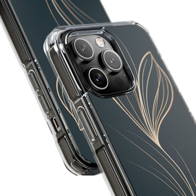 Teal Impact MagSafe Phone Case for iPhone - Sandstone Silk Flora