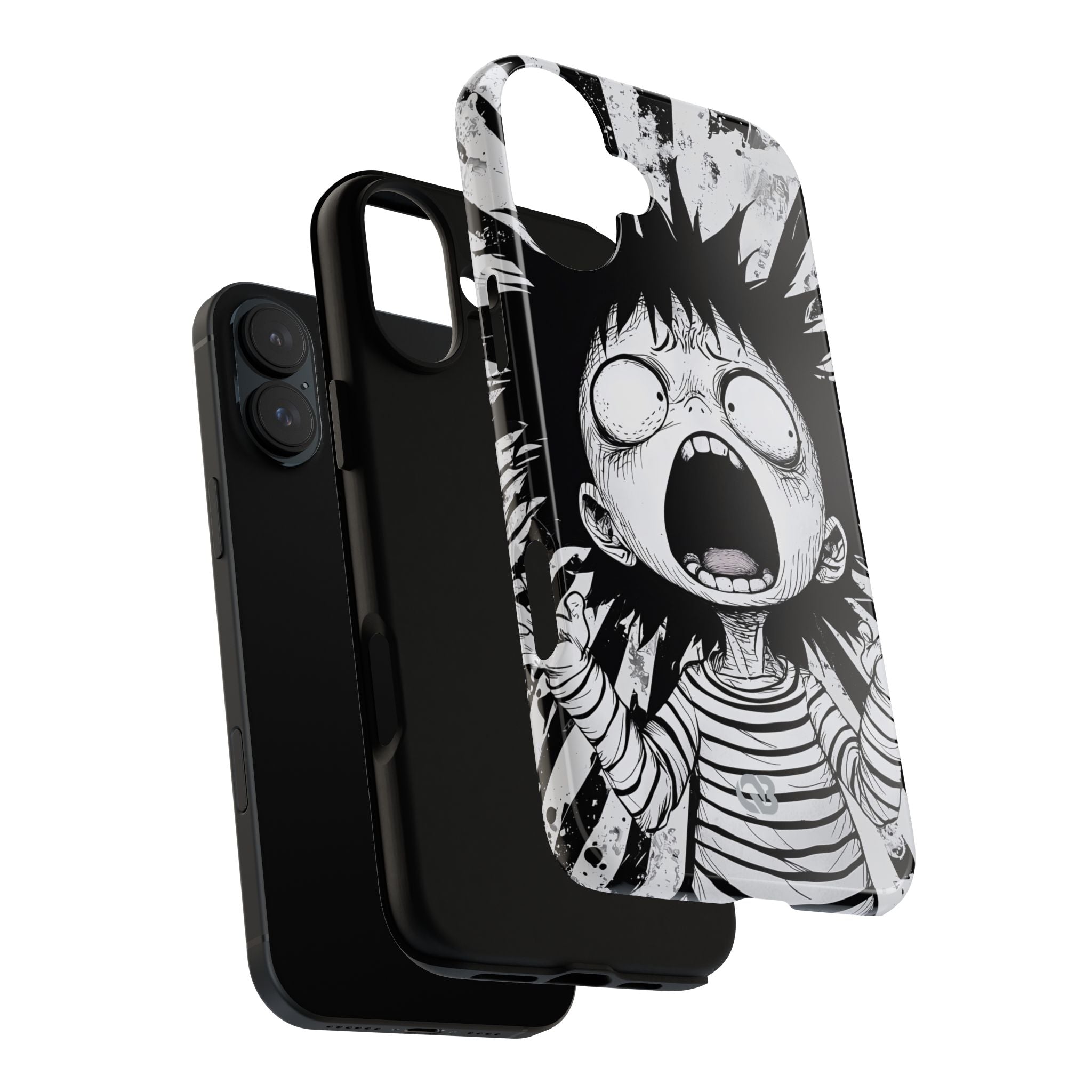 Chaotic Monochrome Scream · Tough Fundas para teléfono para iPhone