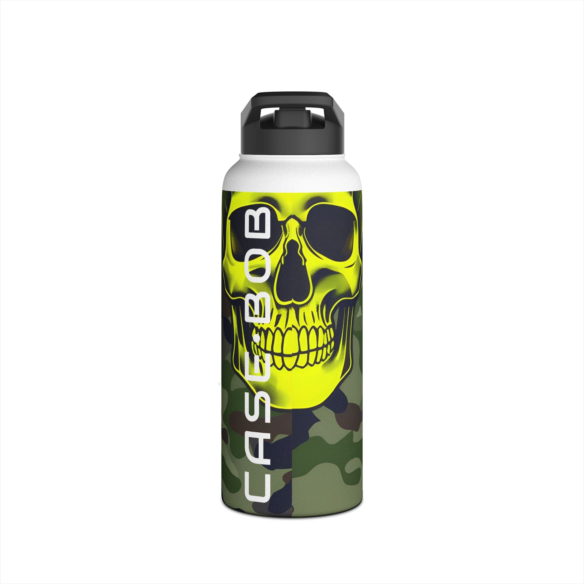 Neon Skull Camo - Rustfrit Stål Vandflaske