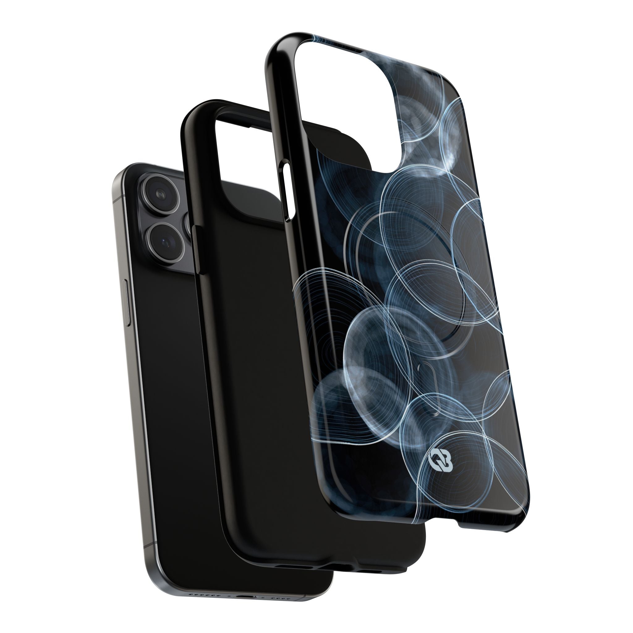 Blue Tough 2.0 Magsafe Phone Case for iPhone - Cyan Pulse Ripple