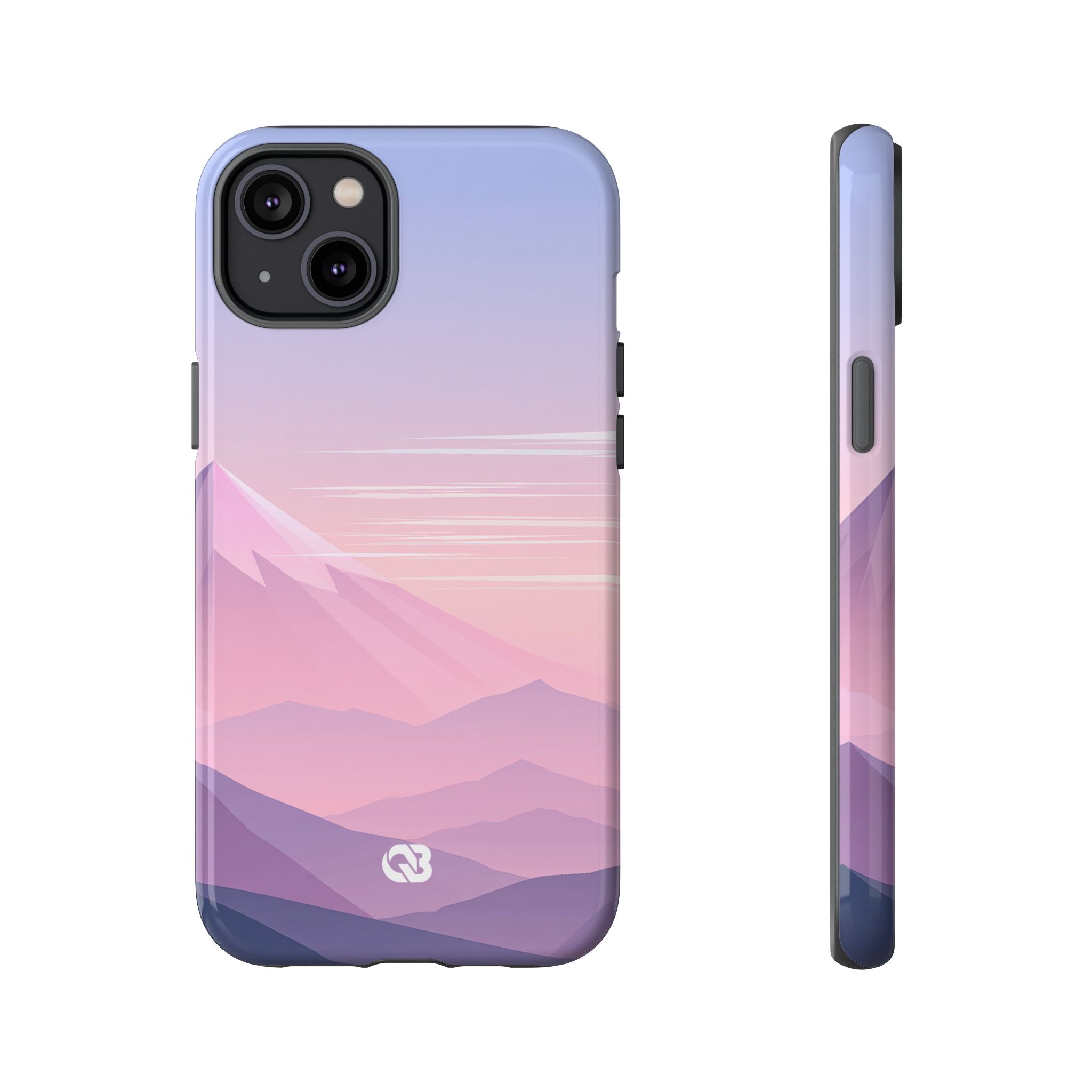 Purple Tough Phone Case for iPhone - Lavender Alpine Dawn
