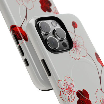 Red Tough 2.0 Magsafe Phone Case for iPhone - Kyoto Ember Bloom