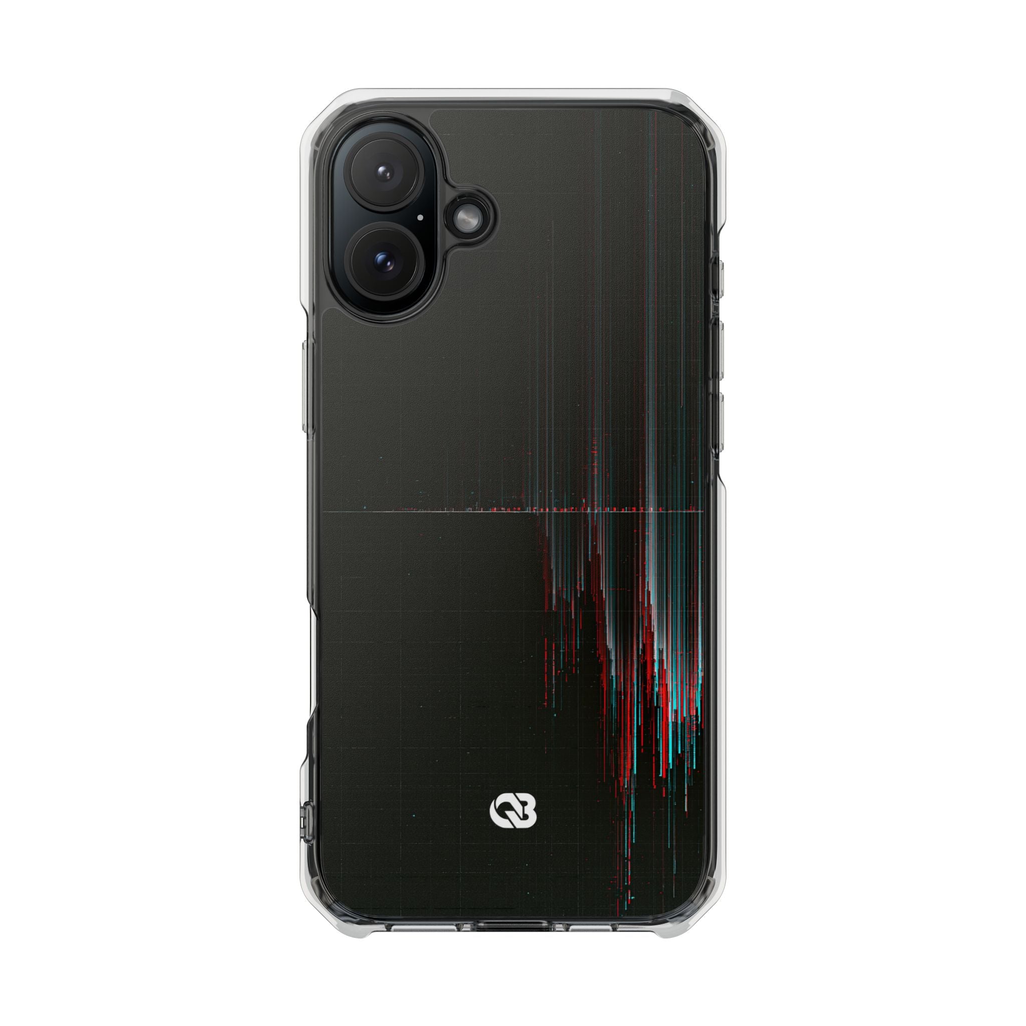 Black Impact MagSafe Phone Case for iPhone - Corrupted Data Stream
