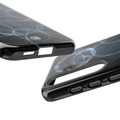 Blue Tough Phone Case for Samsung - Cyan Pulse Ripple